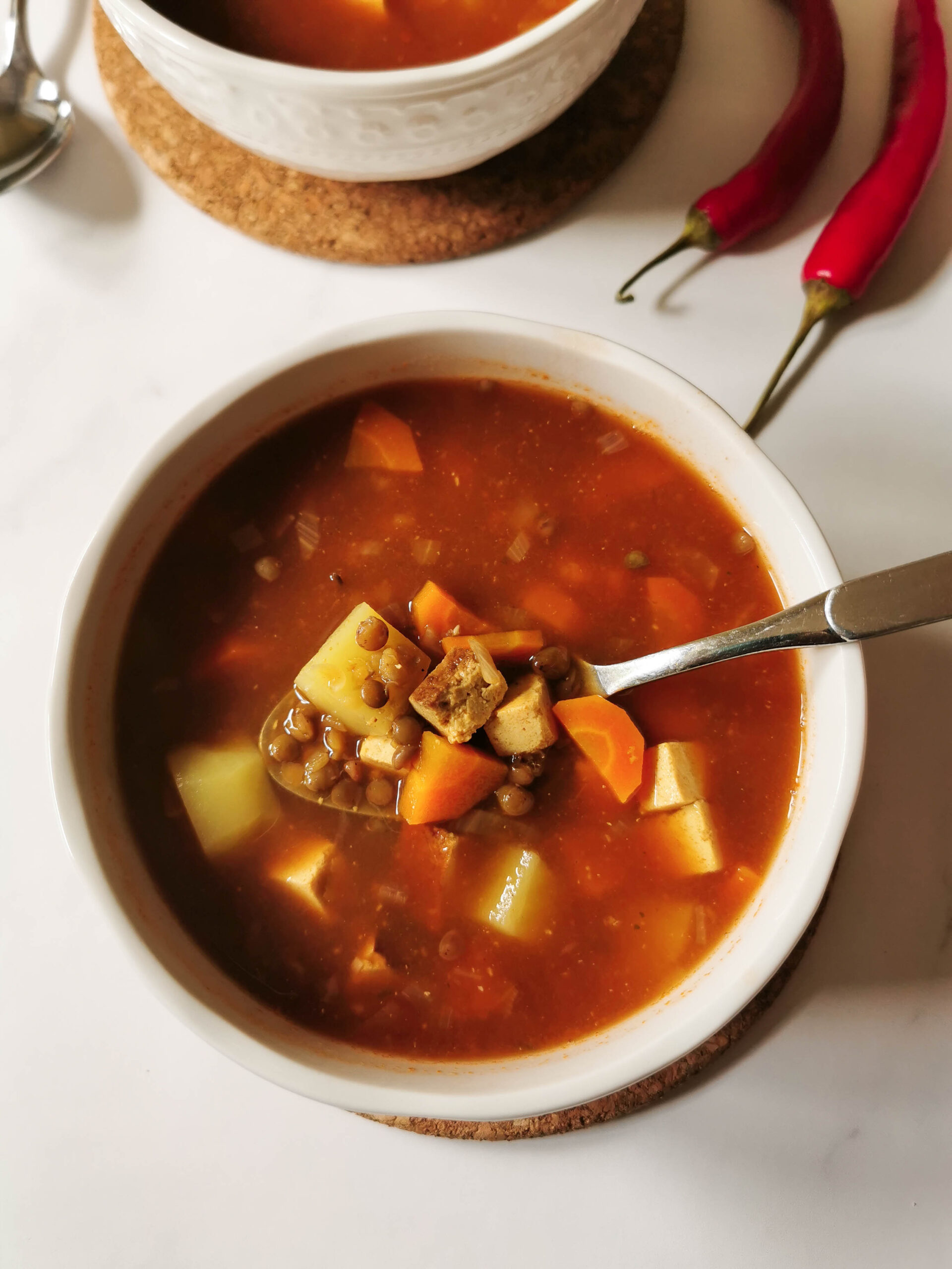 Sopa de lentejas - Estilo Crocante